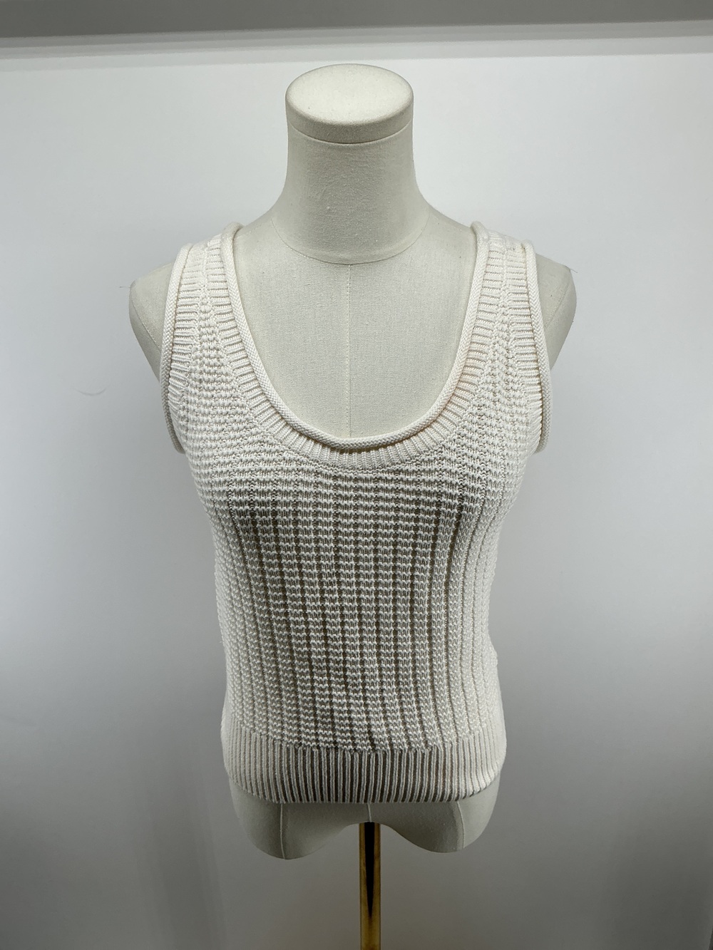 100% Organic Cotton Waffle Cropped Sweater Tank